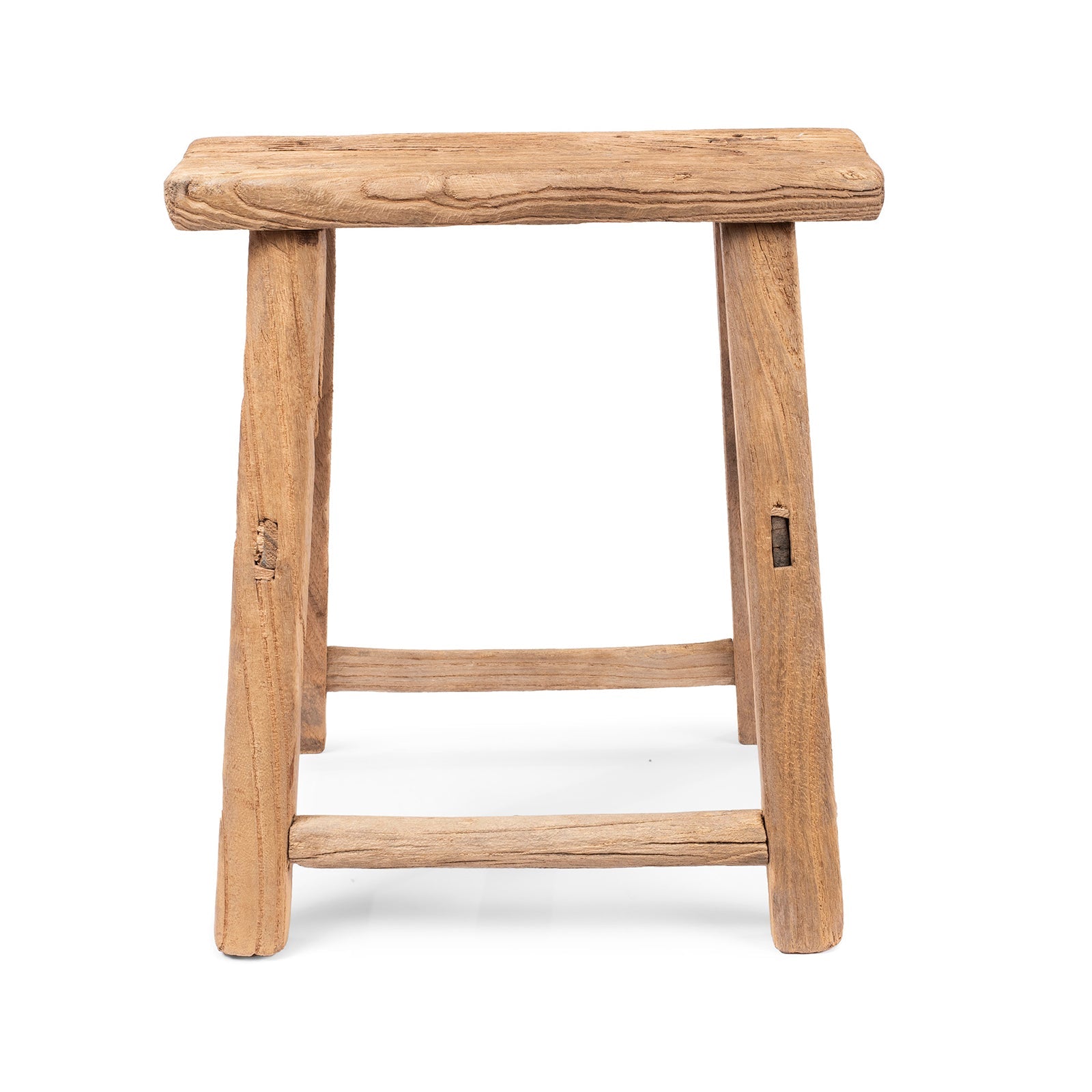 Bleached Elm Farmers Stool - 19th Century