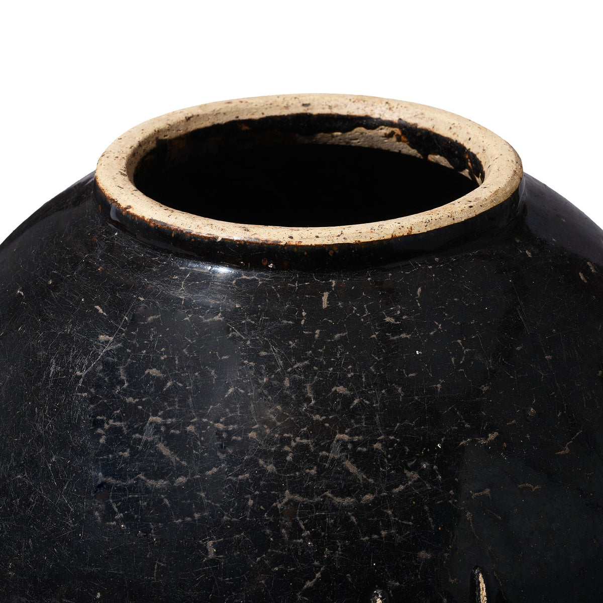 Black Glazed Stoneware Cizhou Wine Jar From Hebei - 19th Century
