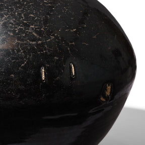 Black Glazed Stoneware Cizhou Wine Jar From Hebei - 19th Century