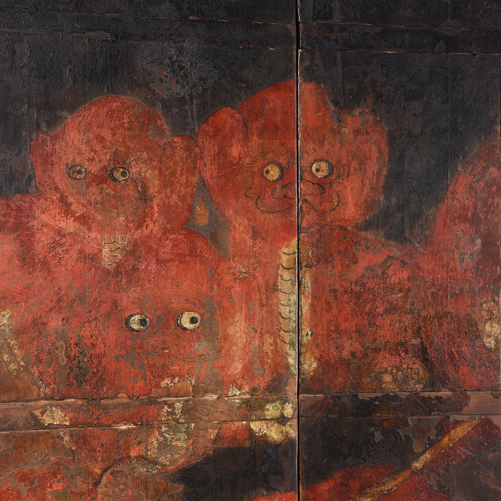 Painted Chinese Bank Doors From Shanxi - 19th Century