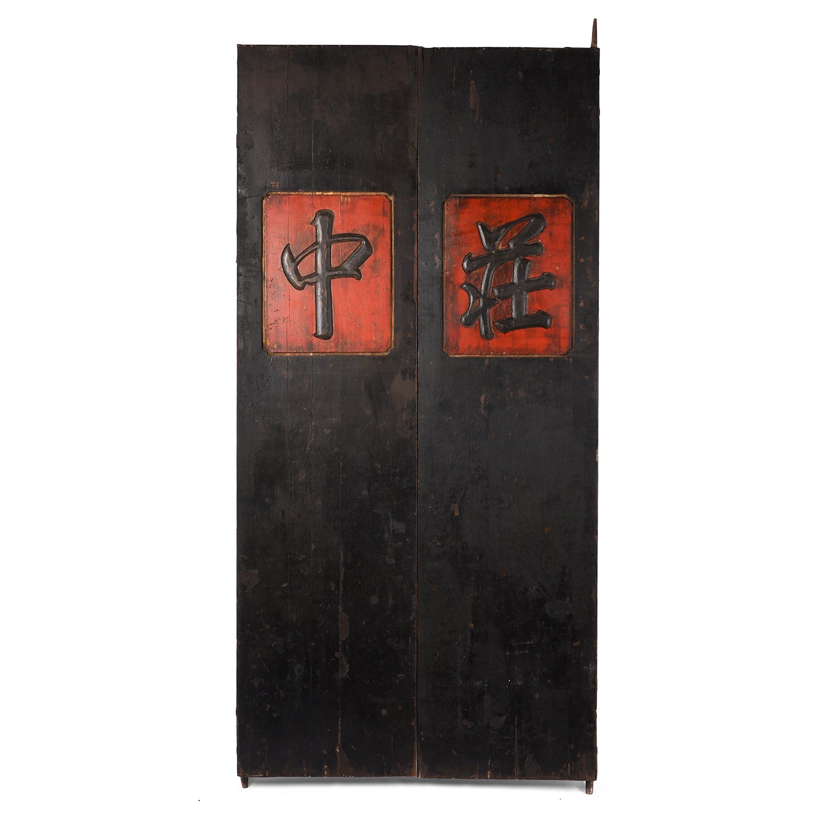Painted Chinese Bank Doors From Shanxi - 19th Century
