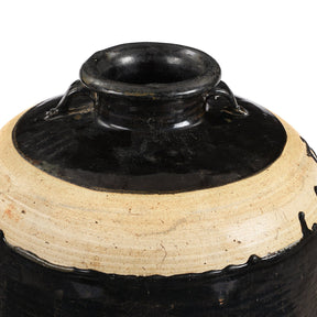 Black Glaze Wine Jar From Hebei - 19th Century
