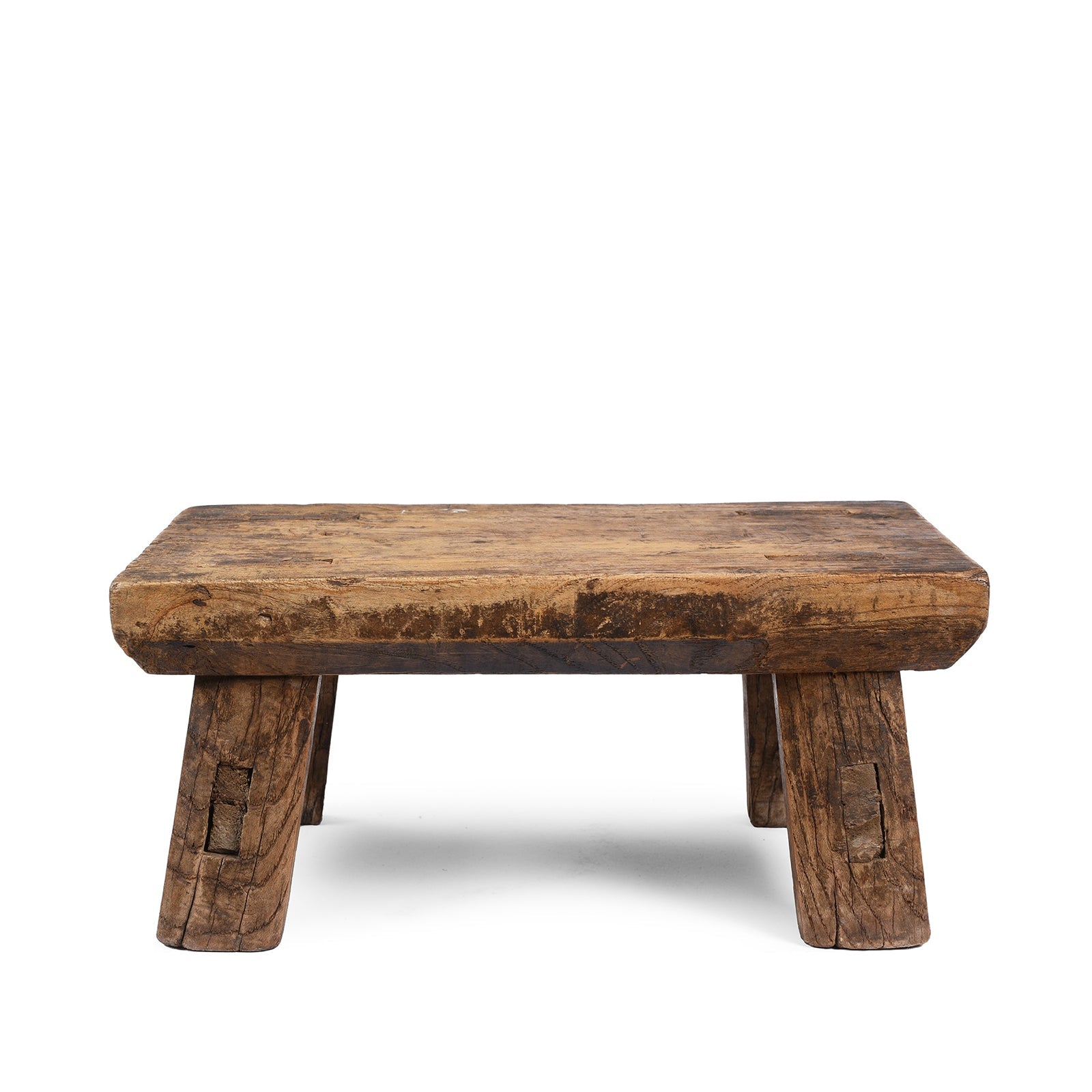 Rustic Low Farmhouse Stool From Shanxi - 19th Century