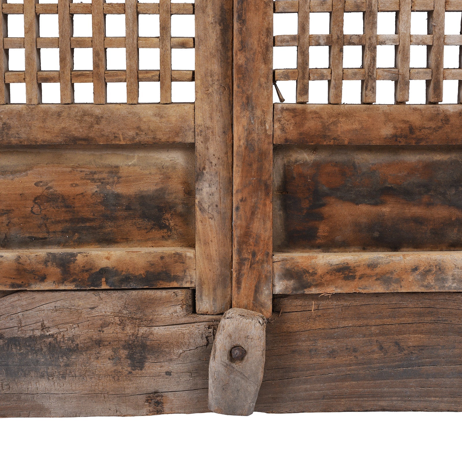 Old Yumu Window Shutter & Frame (Set Of 4) - 19th Century