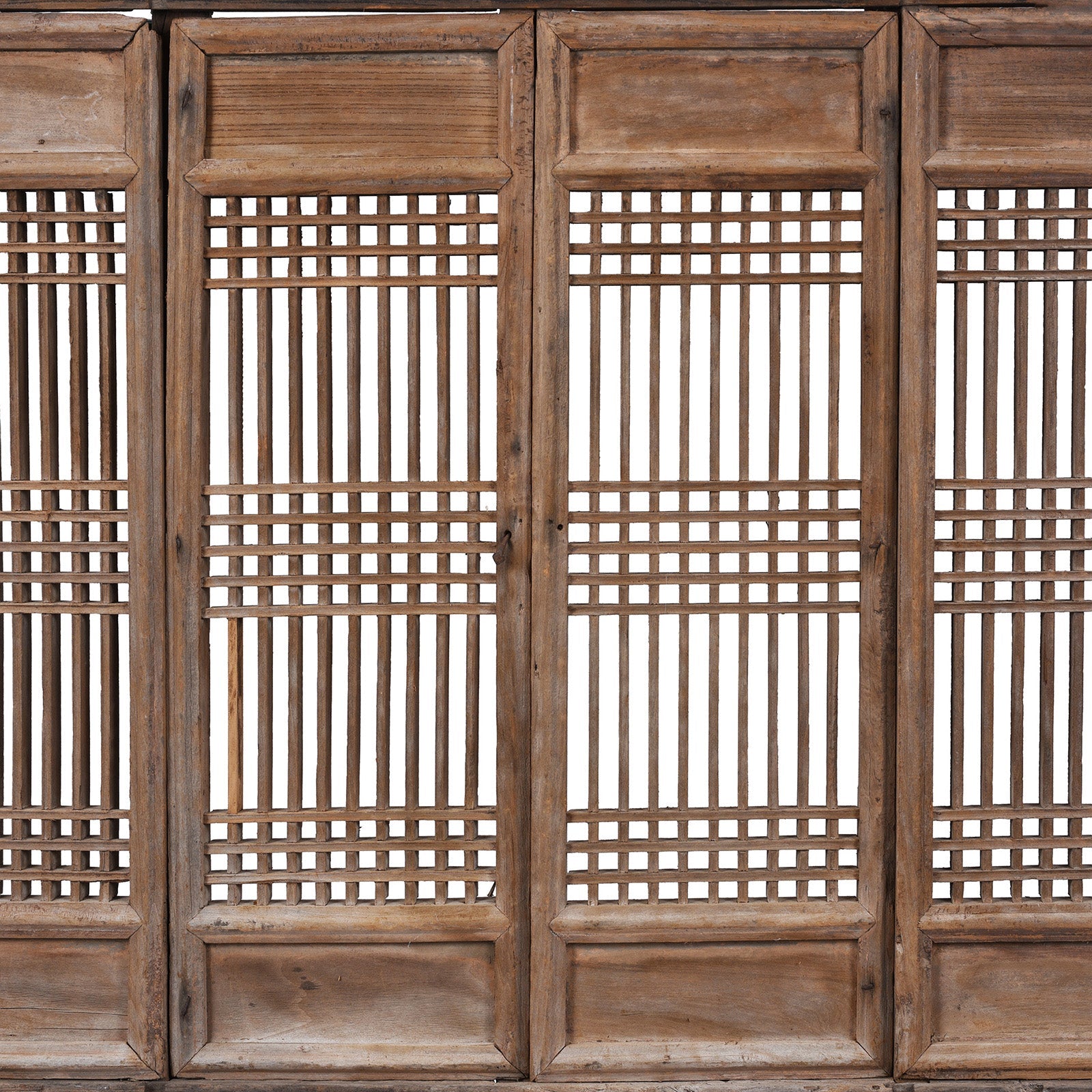 Old Yumu Window Shutter & Frame (Set Of 4) - 19th Century