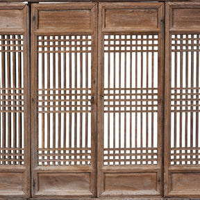 Old Yumu Window Shutter & Frame (Set Of 4) - 19th Century