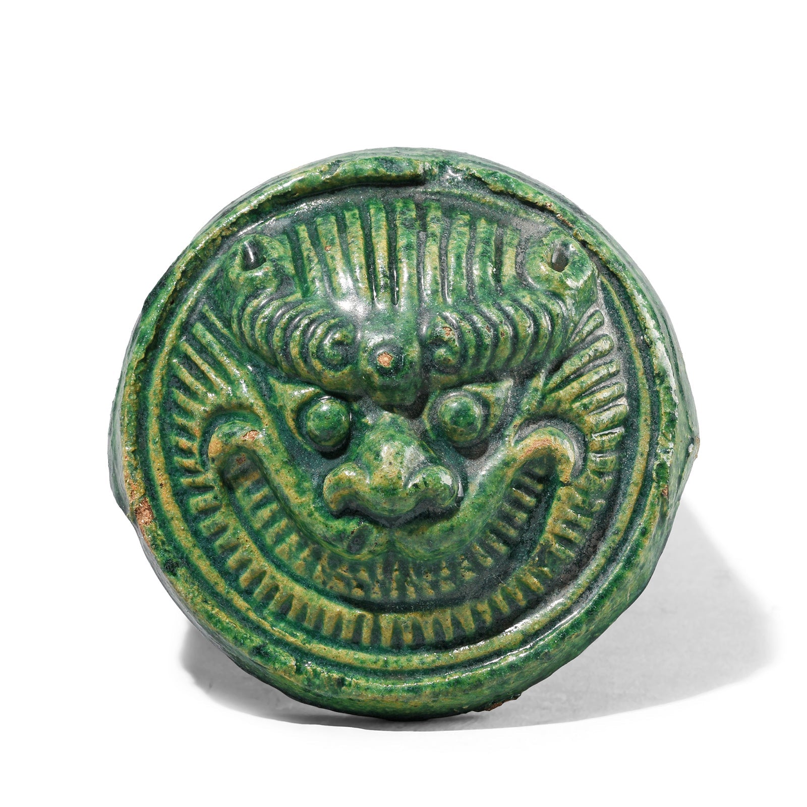 Chinese Green Glazed Roof Tile.