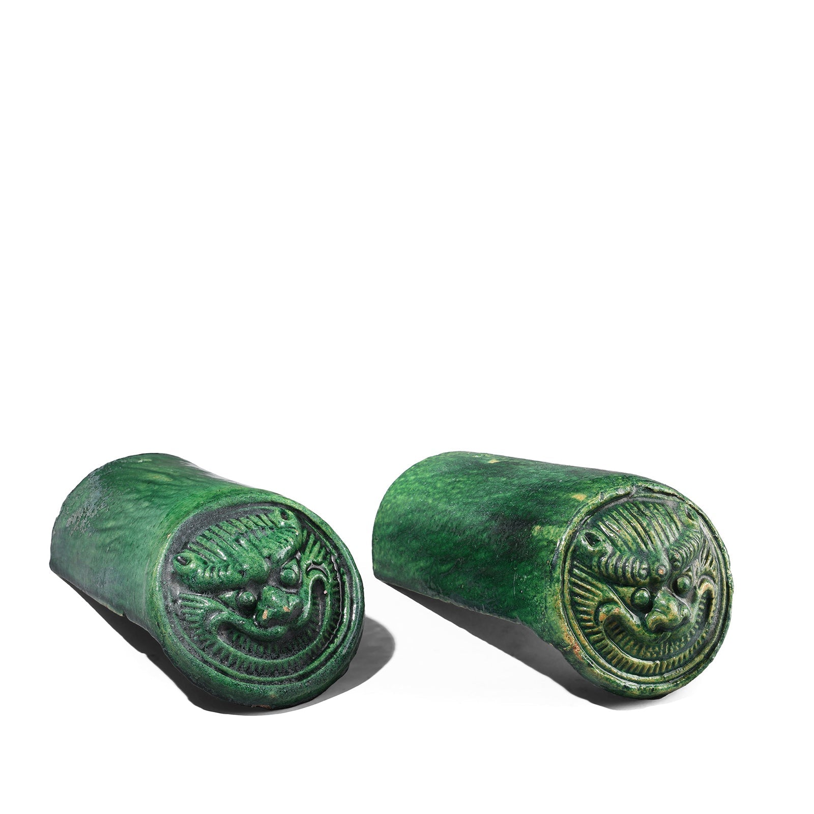 Chinese Green Glazed Roof Tile.