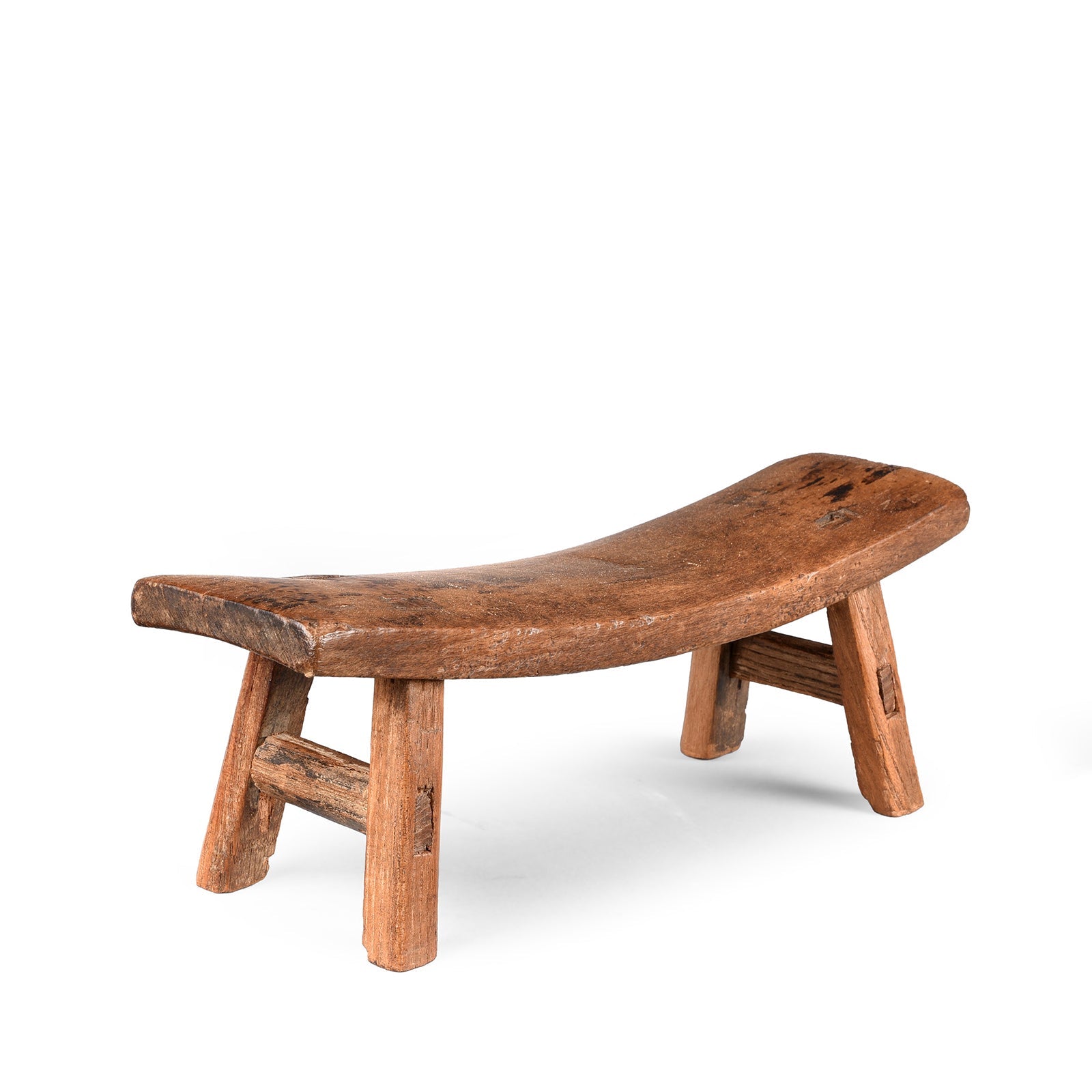 Neck Pillow - Poplar With Elm Legs From Shanxi - 19th Century
