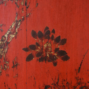 Red Lacquer Wedding Cabinet From Shanxi Province - 19th Century