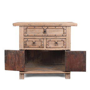 Bleached Side Cabinet From Shanxi - 19th Century