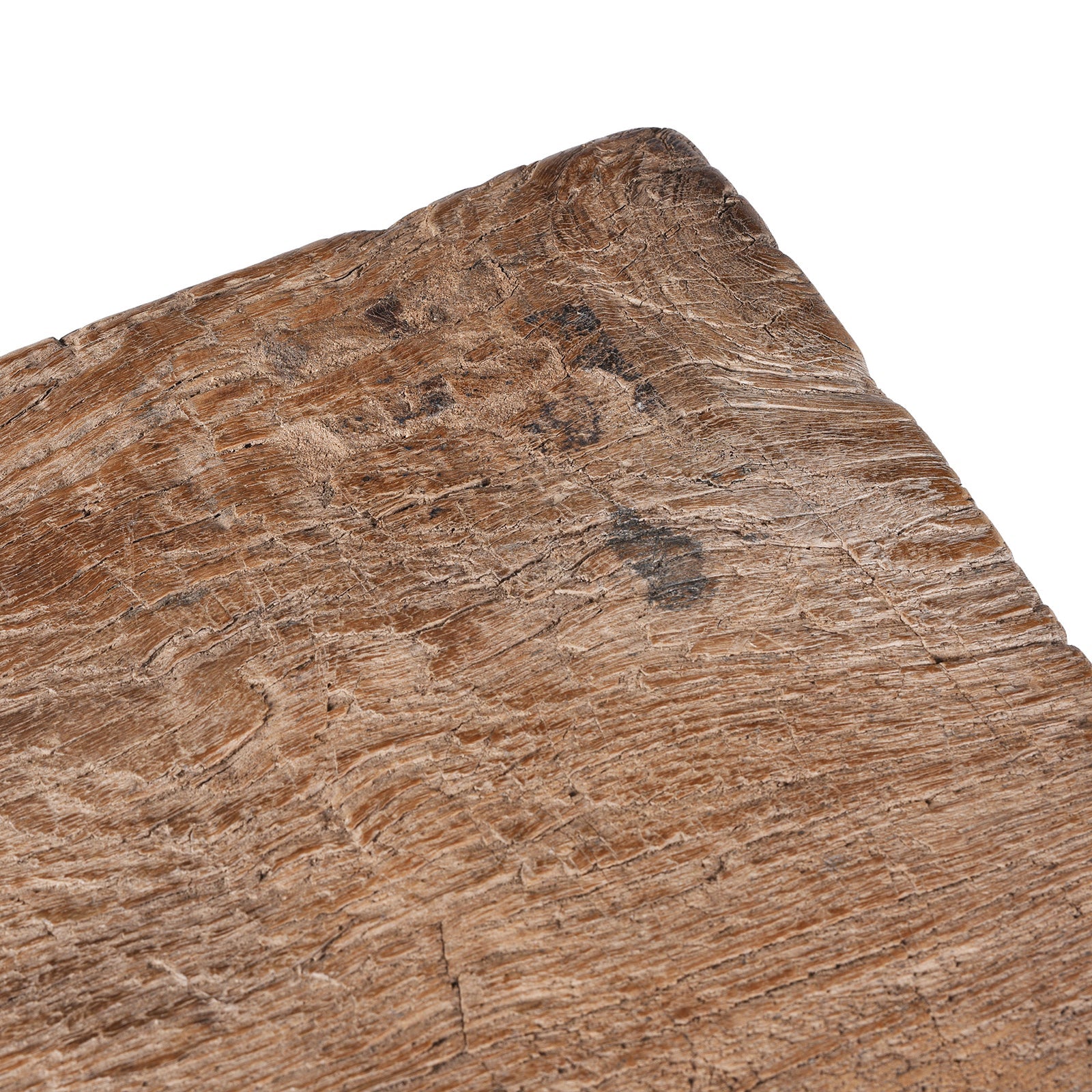Bleached Elm Farmers Stool From Henan - 19th Century
