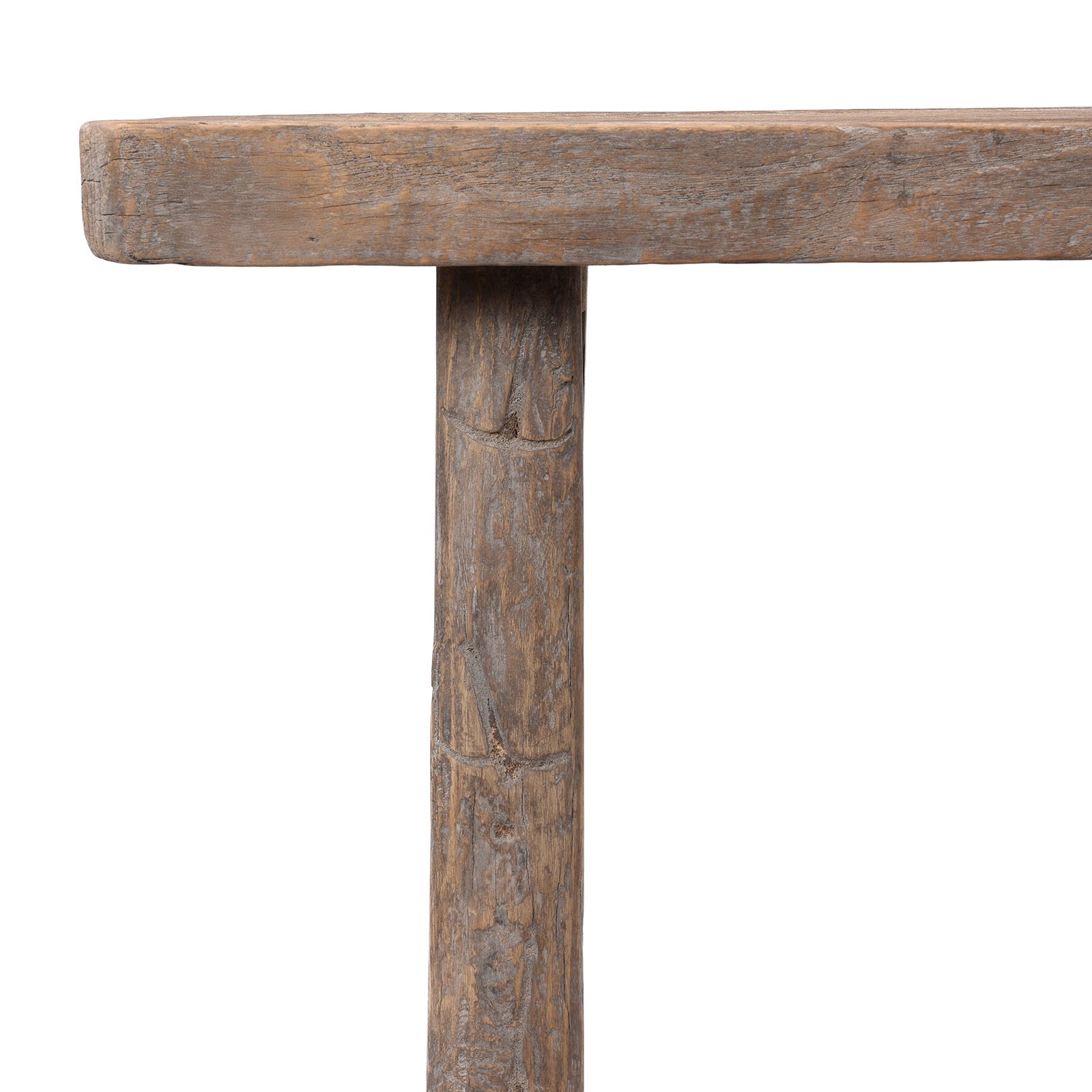 Chinese Bleached Elm Stool From Henan - 19th Century