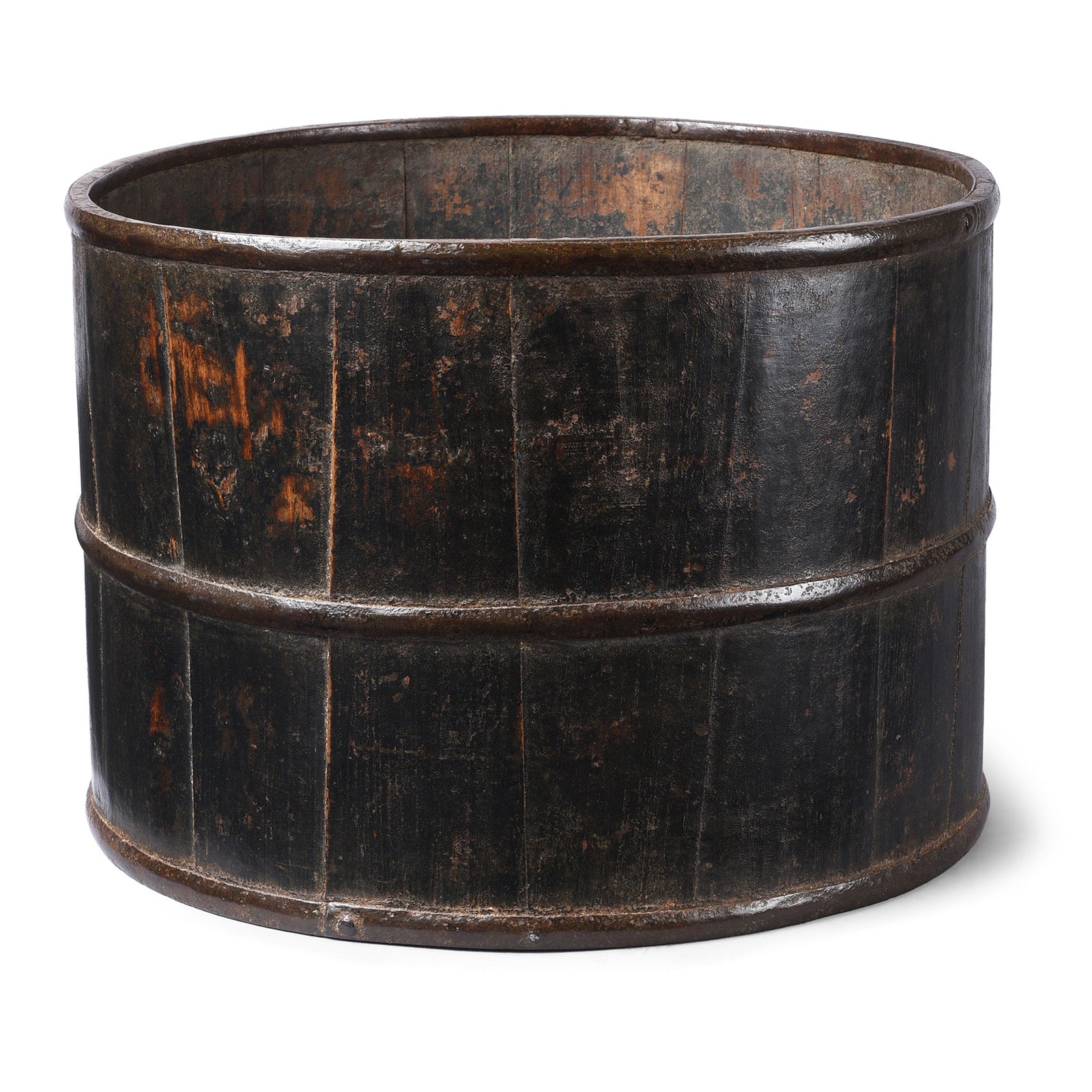 Iron Bound Chinese Dou Rice Measure - Ca 1910