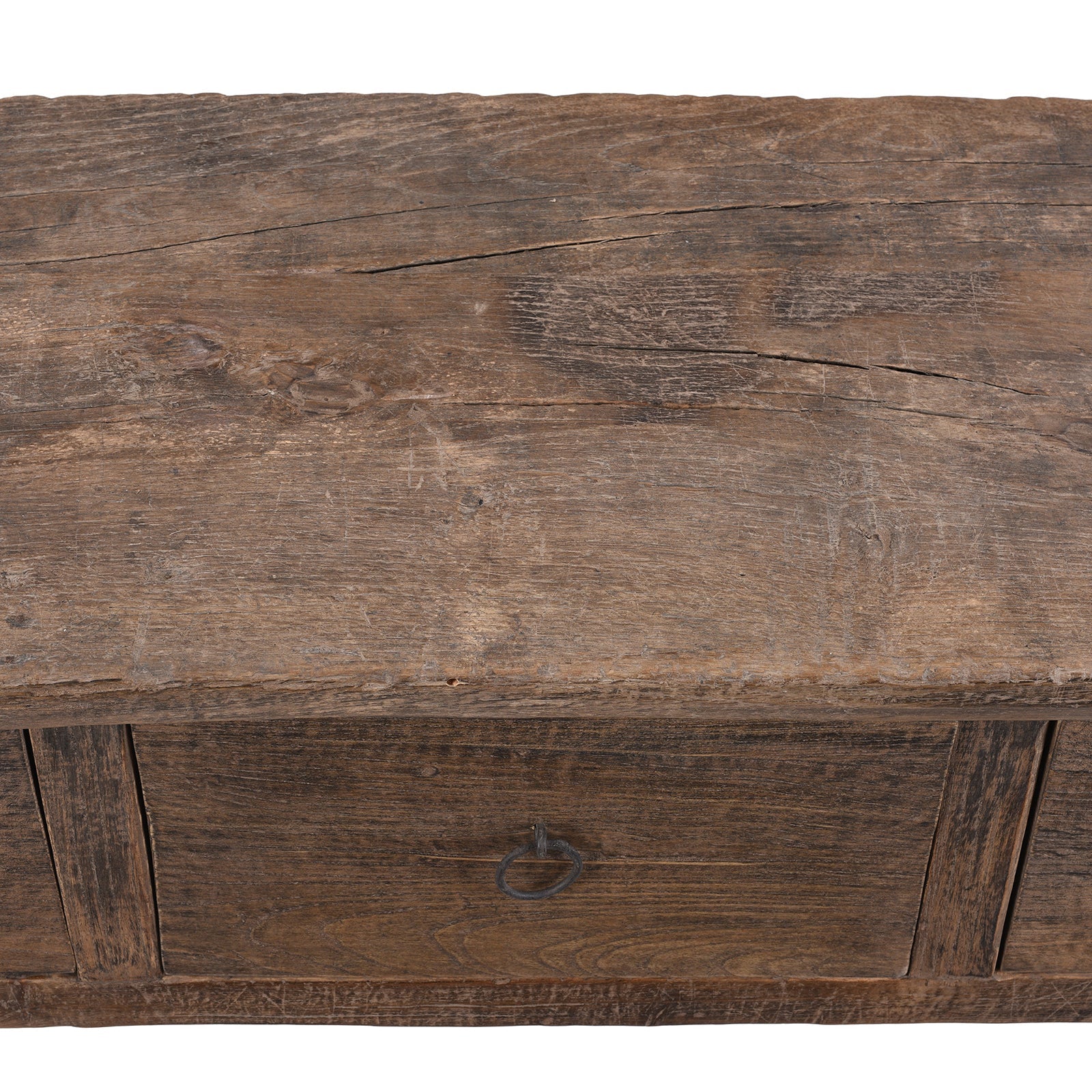 Rustic 3 Drawer Console Table - 19th Century