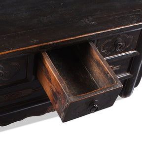Black Lacquer Kang Table From Shanxi - Mid 19th Century