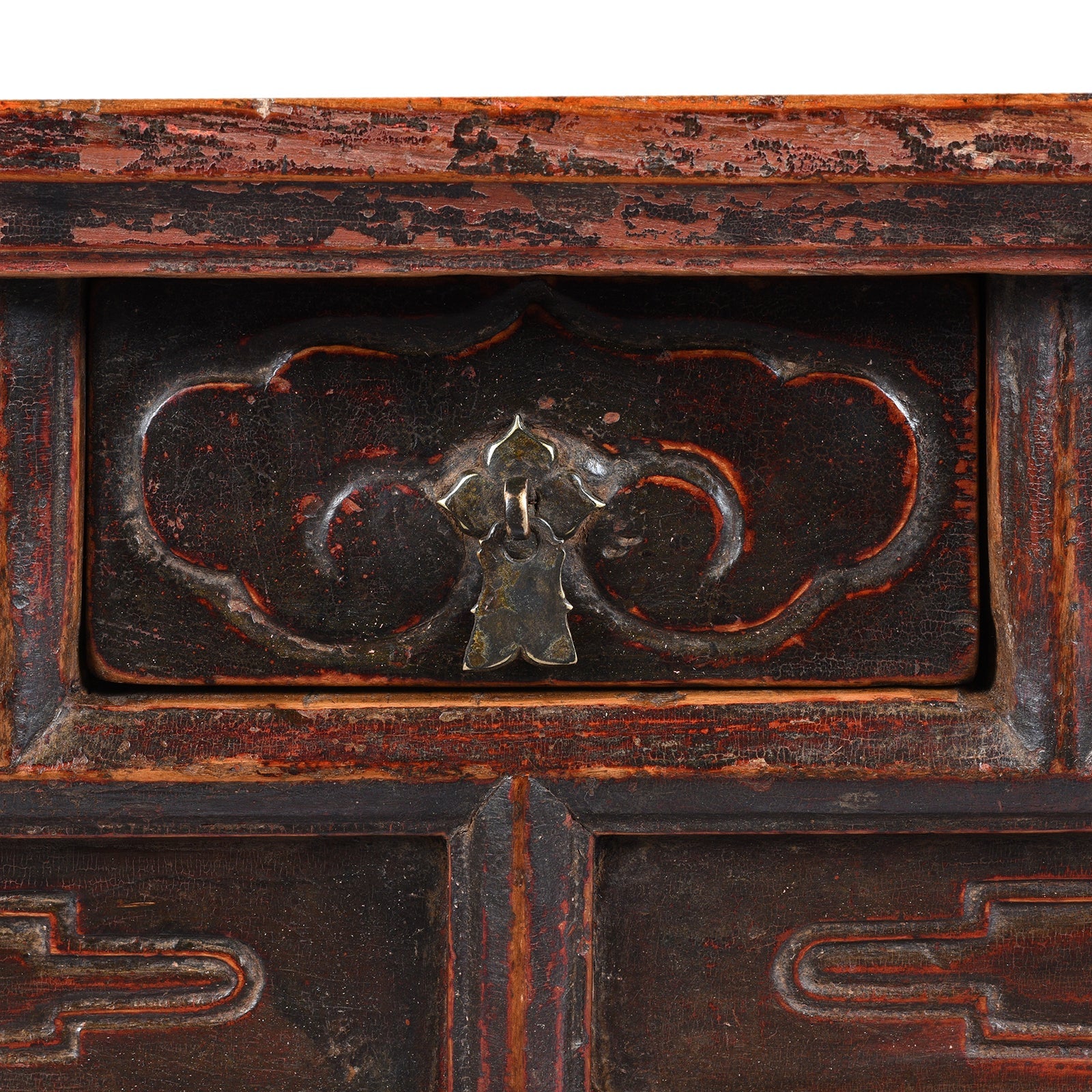 Red Lacquer Kang Table From Shanxi - Mid 19thC