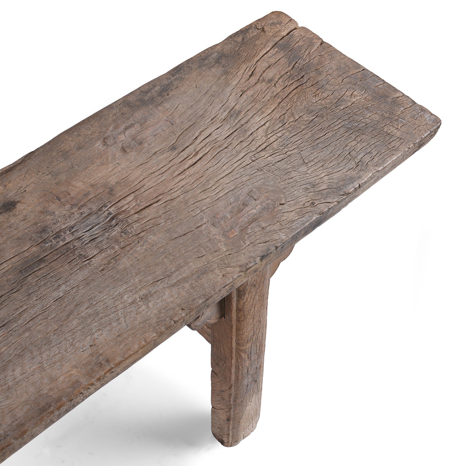 Walnut Bench From Shanxi - 19th Century