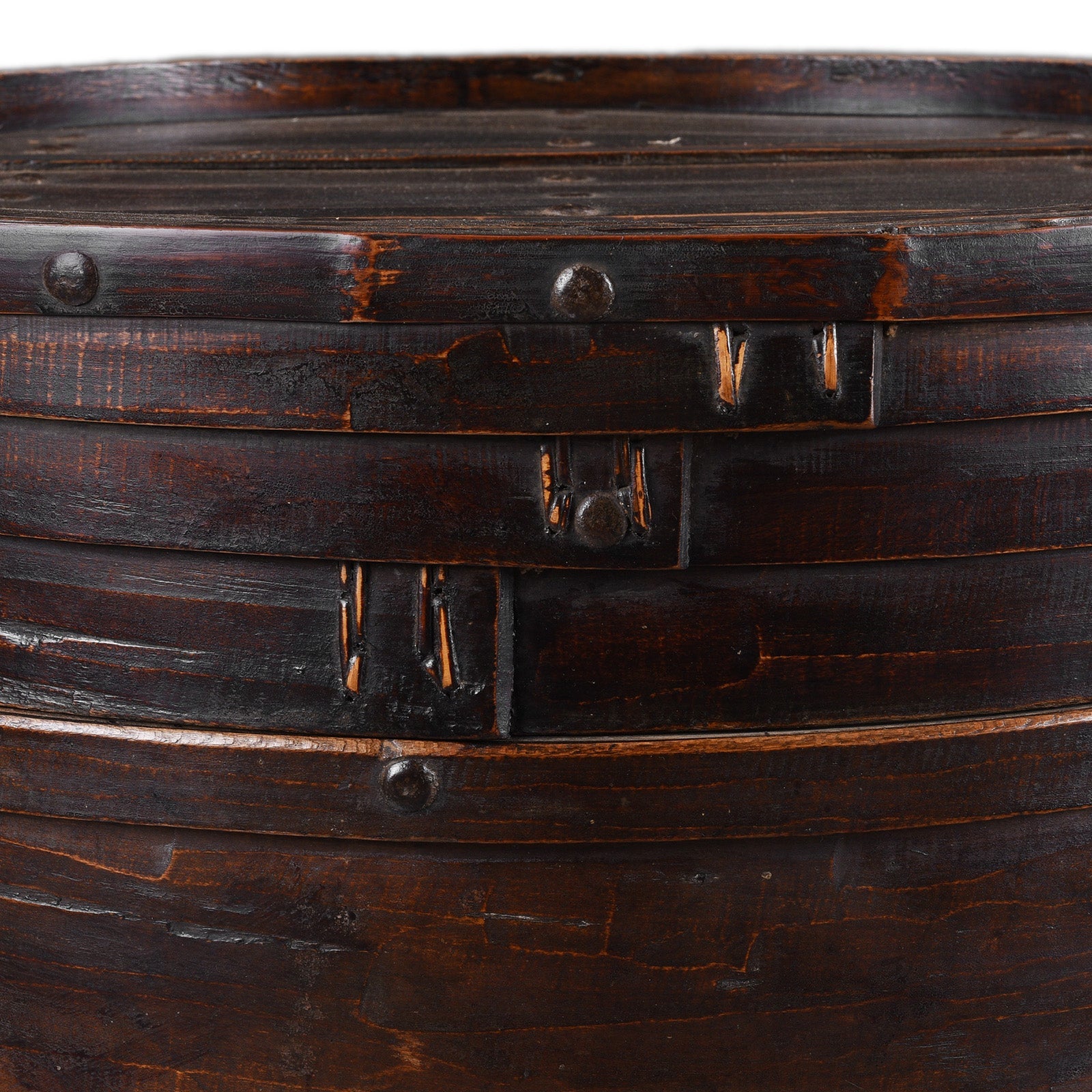 Painted Willow Food Container From Shanxi - 19th Century