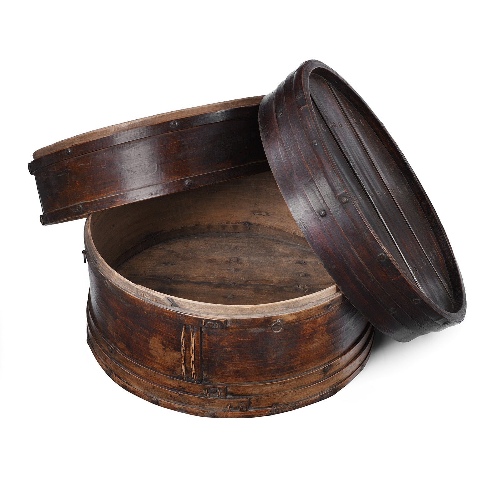 Painted Willow Food Container From Shanxi - 19th Century
