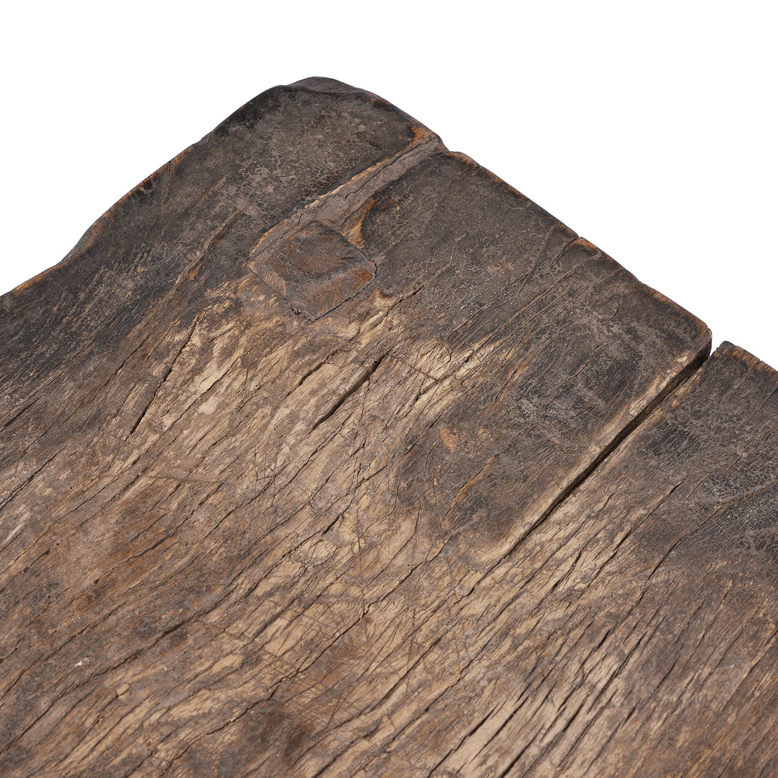 Bleached Rustic Elm Farmers Stool - 19th Century
