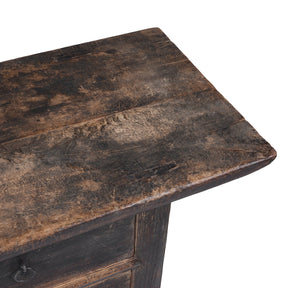 Rustic 7 Drawer Console Table from Shanxi - 19th Century