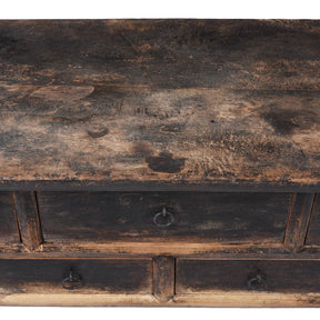 Rustic 7 Drawer Console Table from Shanxi - 19th Century