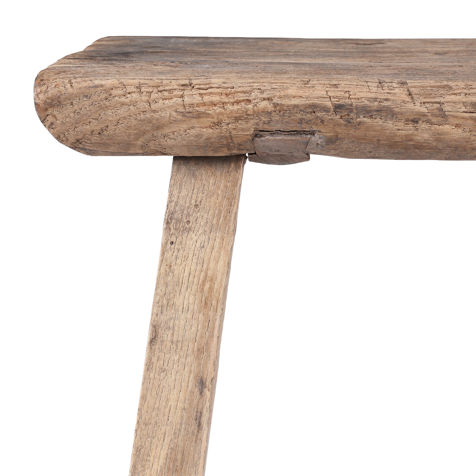 Elm Farmers Milking Stool From Shanxi - 19th Century