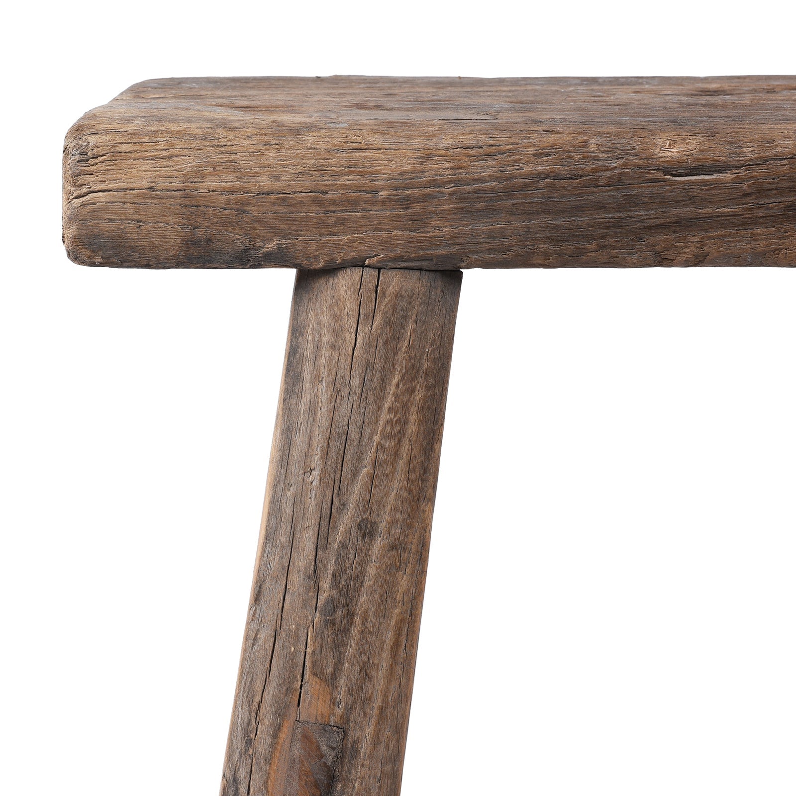 Rustic Low Farmhouse Stool From Shanxi - 19th Century