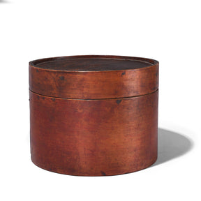 Painted Hat Box From Shanxi Province - 19th Century