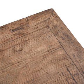 Yumu Elm Half Table From Shanxi Province - 19th Century