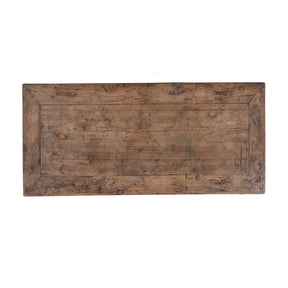 Yumu Elm Half Table From Shanxi Province - 19th Century