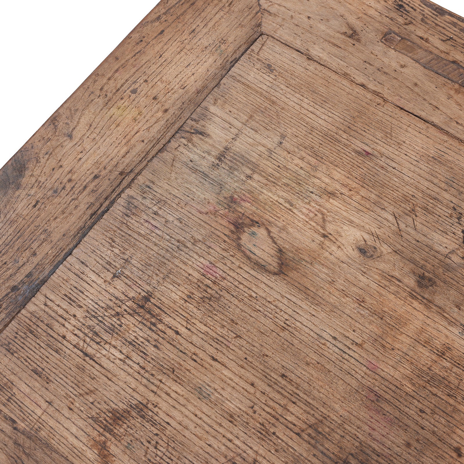Yumu Elm Half Table From Shanxi Province - 19th Century