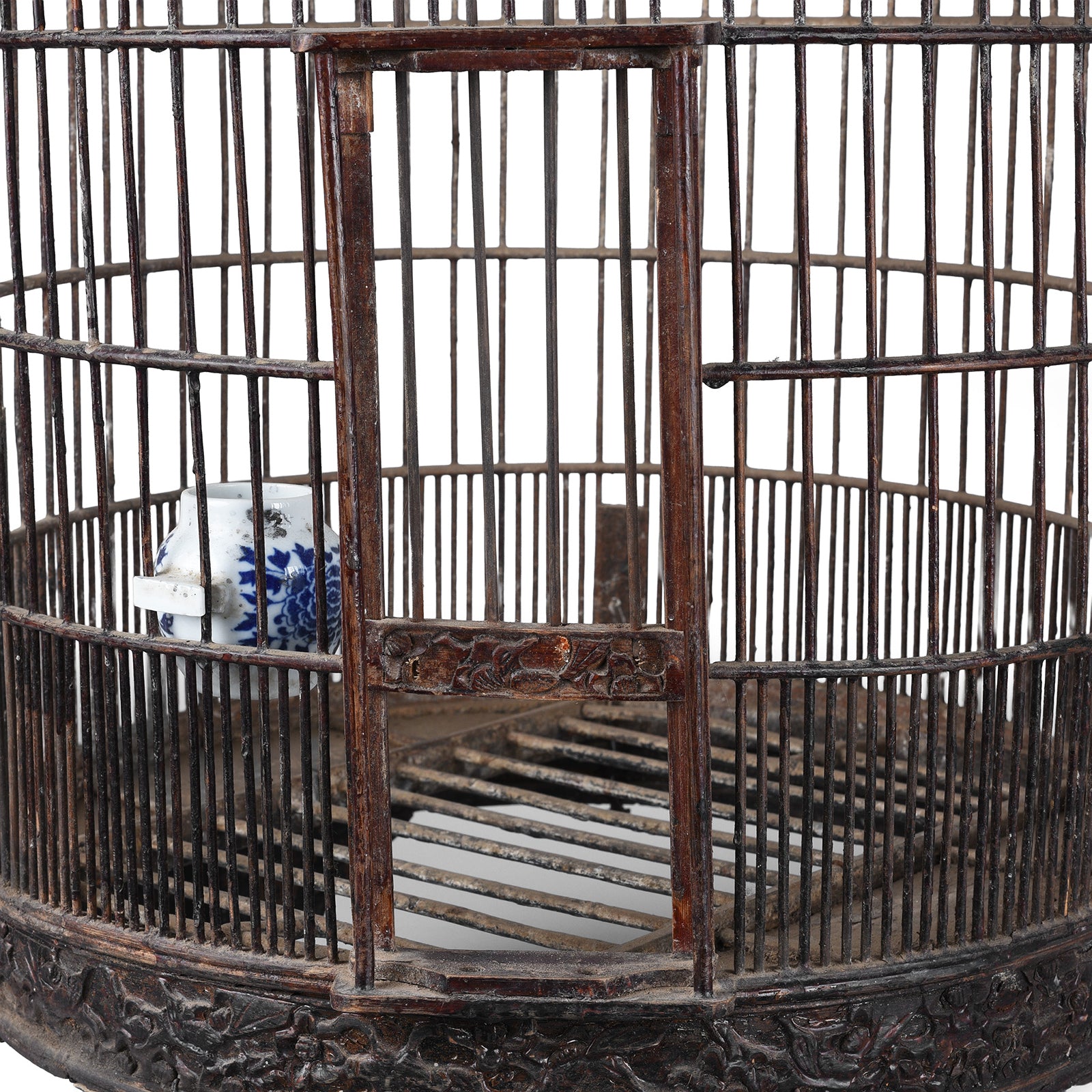 Old Chinese Bamboo Bird Cage