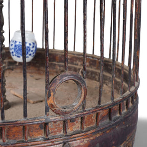 Old Chinese Bamboo Bird Cage