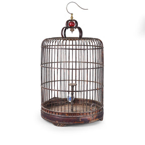 Old Chinese Bamboo Bird Cage