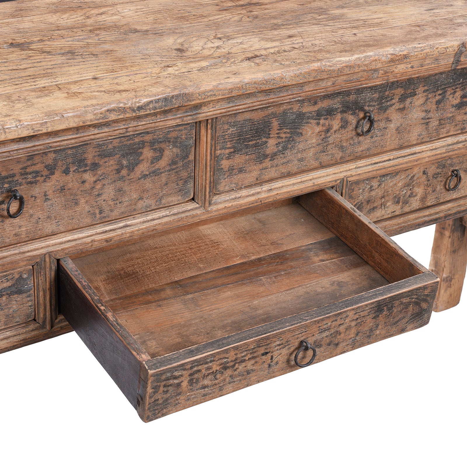 Antique 7 Drawer Console Table - 19th Century
