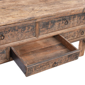 Antique 7 Drawer Console Table - 19th Century