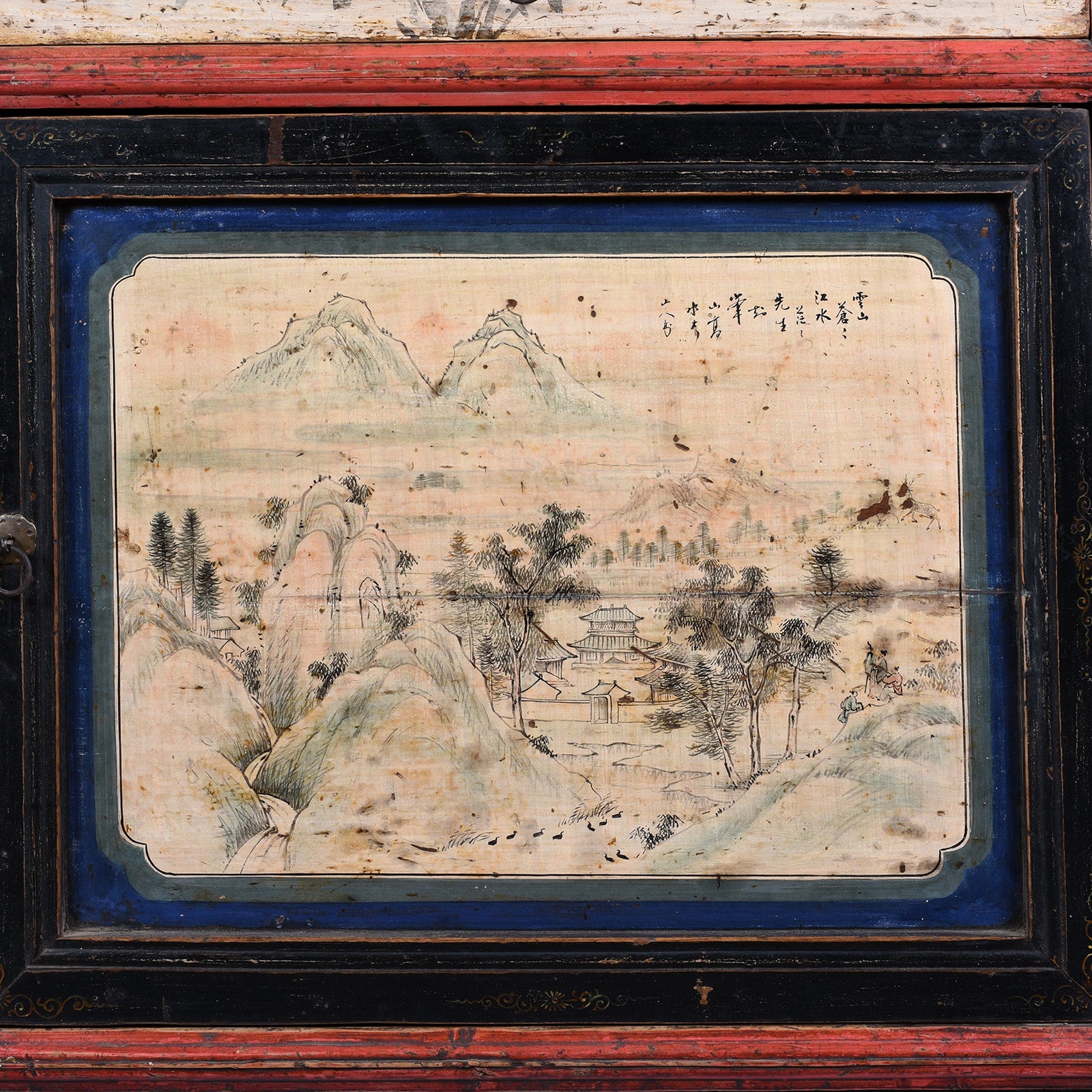 Painted Sideboard From Qinghai - Ca 1916