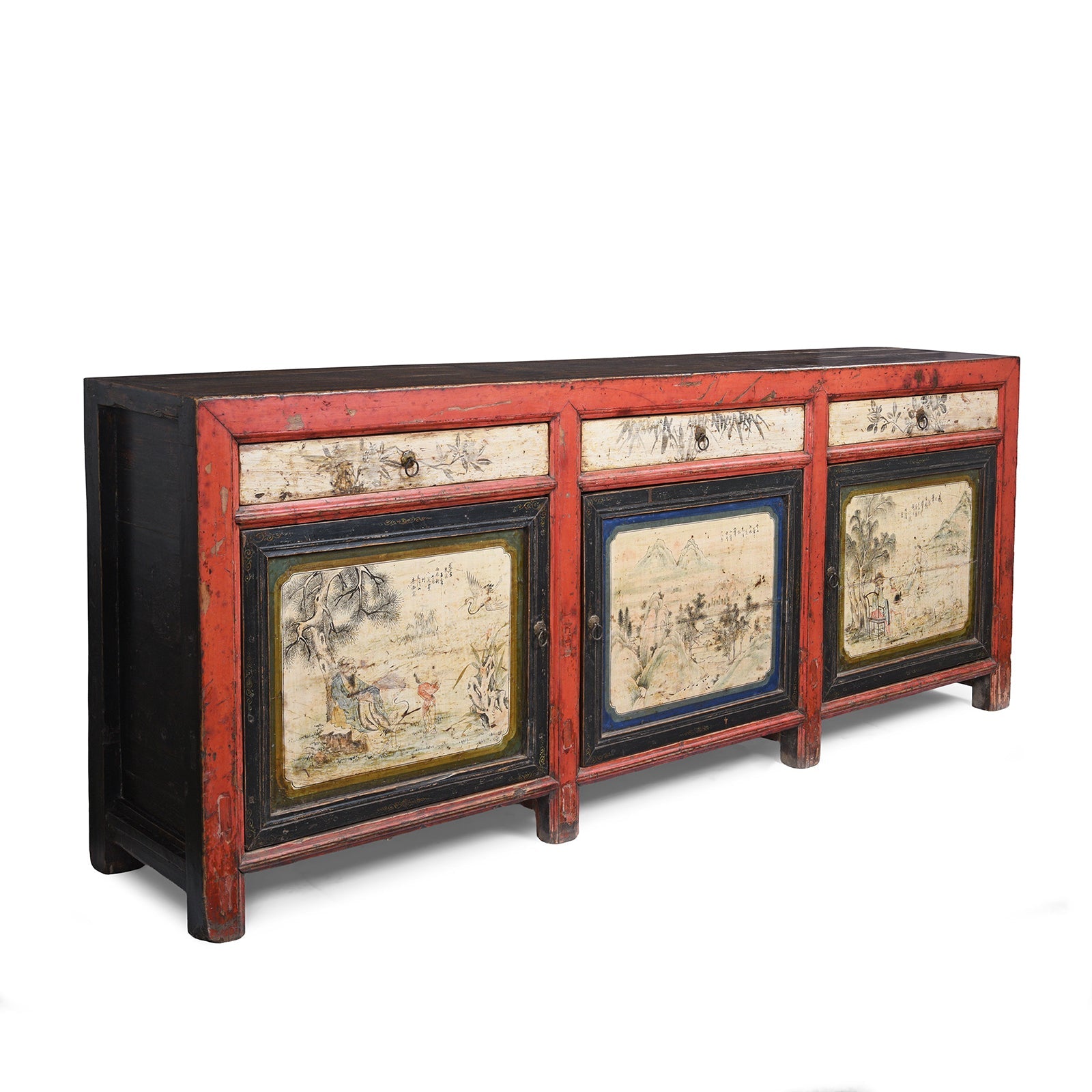 Painted Sideboard From Qinghai - Ca 1916