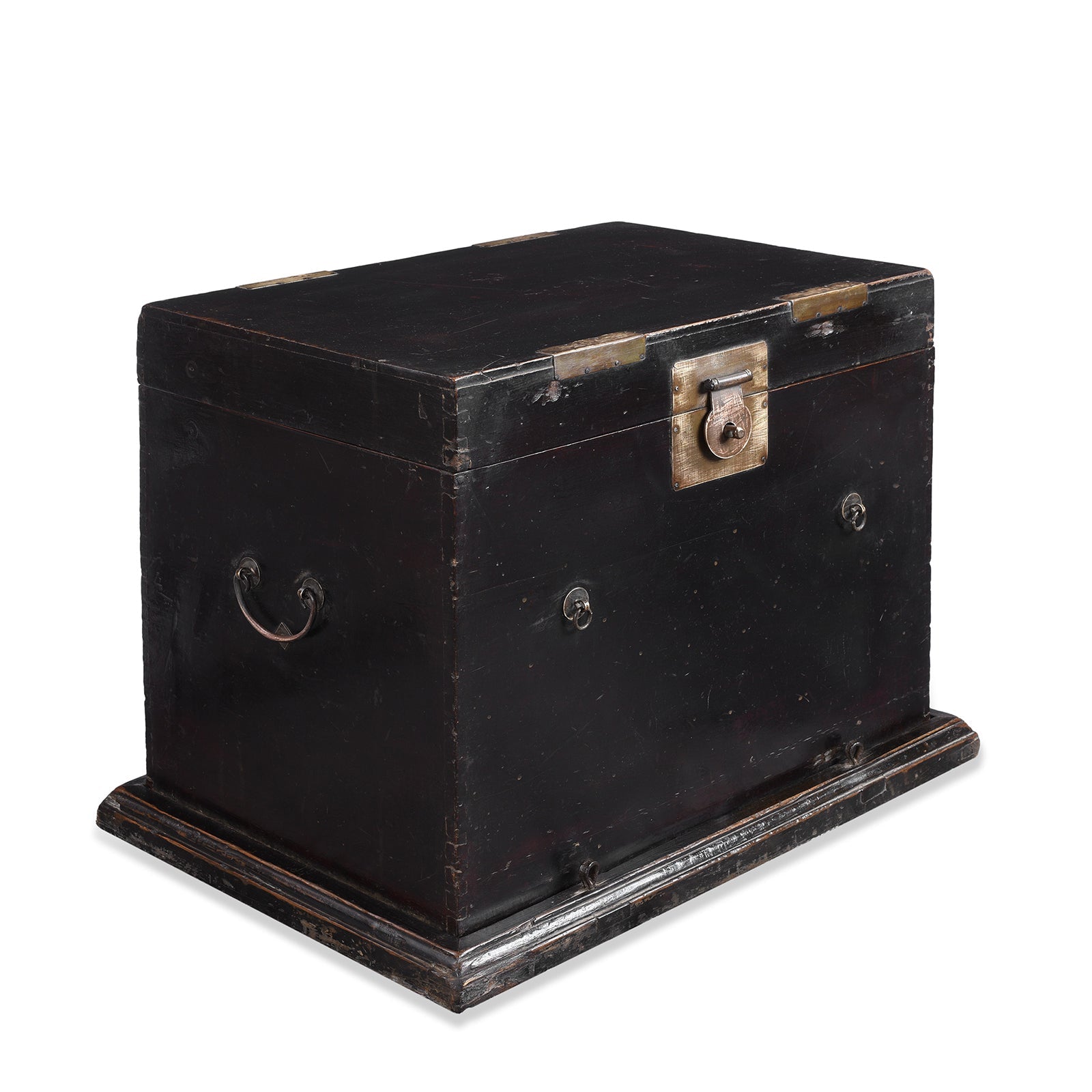 Pair Of Black Lacquer Camphor Chests - 19th Century
