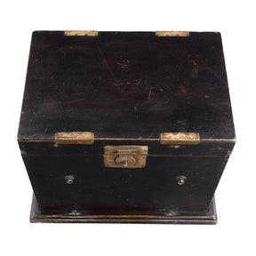 Pair Of Black Lacquer Camphor Chests - 19th Century
