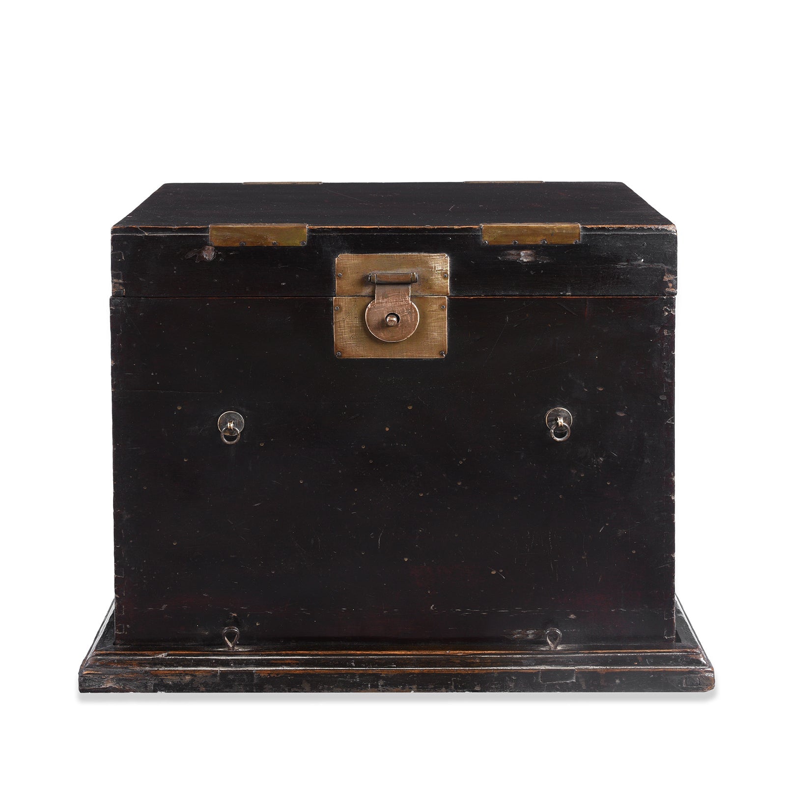 Pair Of Black Lacquer Camphor Chests - 19th Century