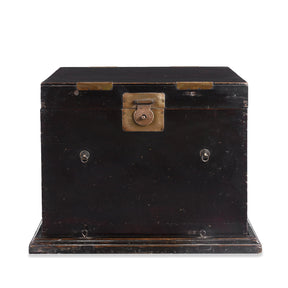 Pair Of Black Lacquer Camphor Chests - 19th Century