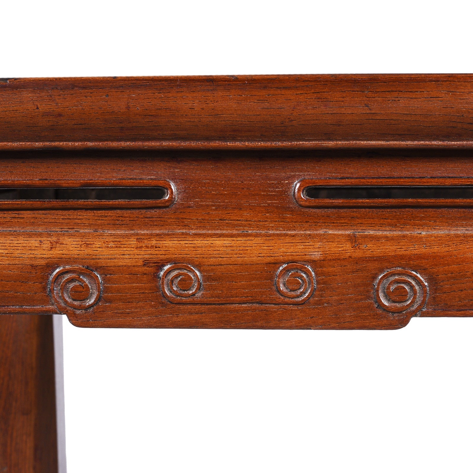 Red Elm Square Side Table From Jiangsu - 19th Century