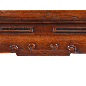 Red Elm Square Side Table From Jiangsu - 19th Century