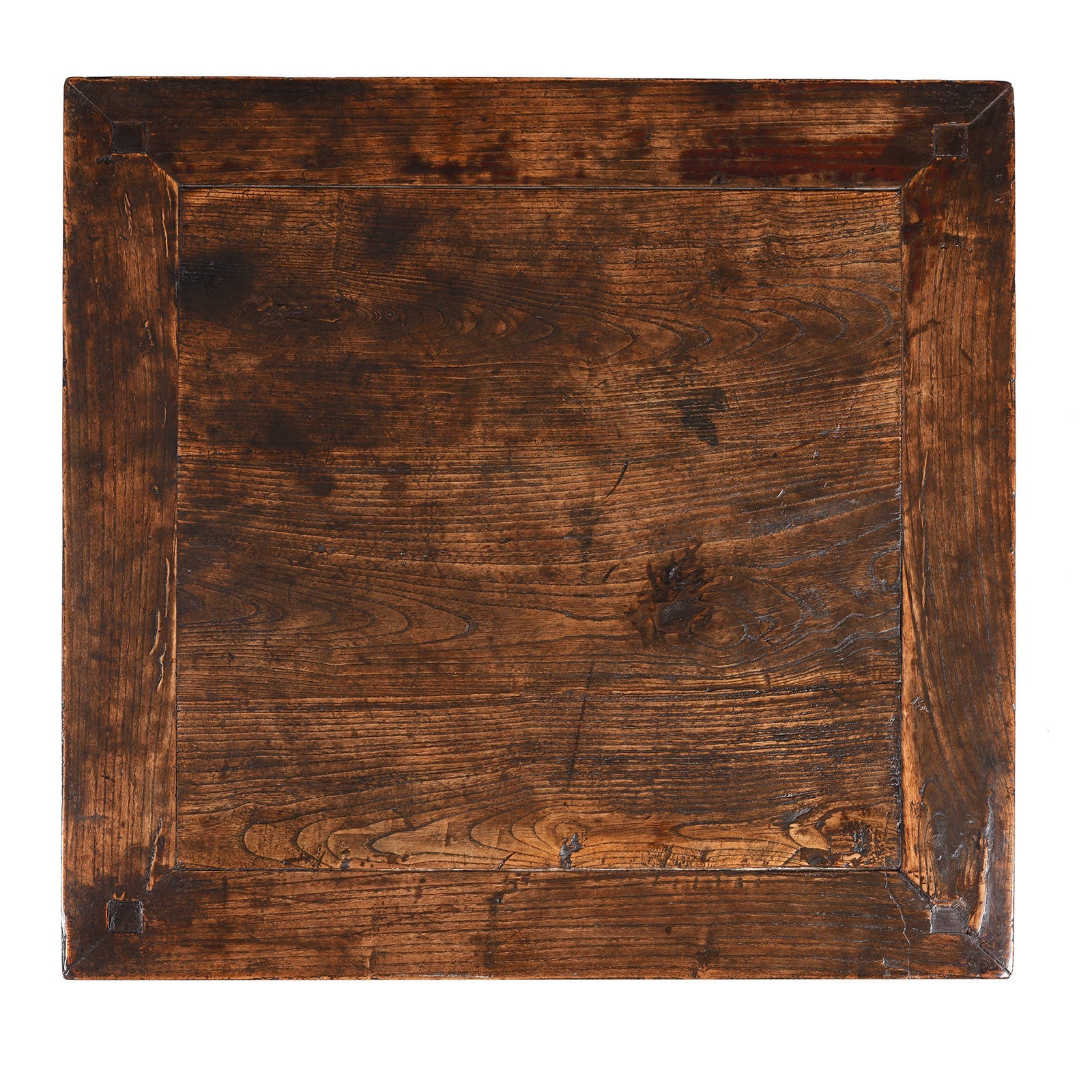 Chinese Elm Square Coffee Table From Shanxi - 19th Century