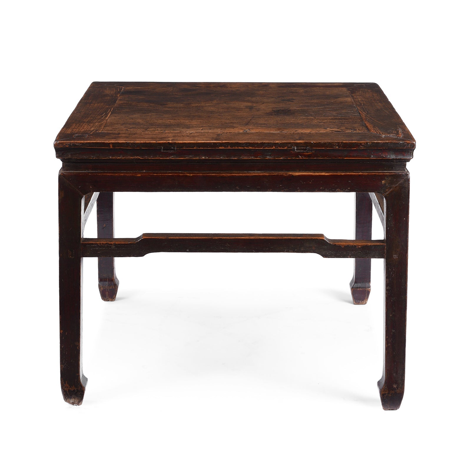 Chinese Elm Square Coffee Table From Shanxi - 19th Century