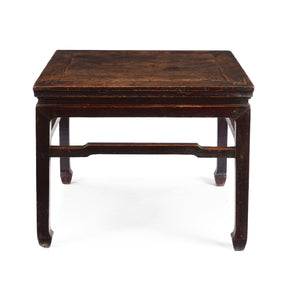 Chinese Elm Square Coffee Table From Shanxi - 19th Century
