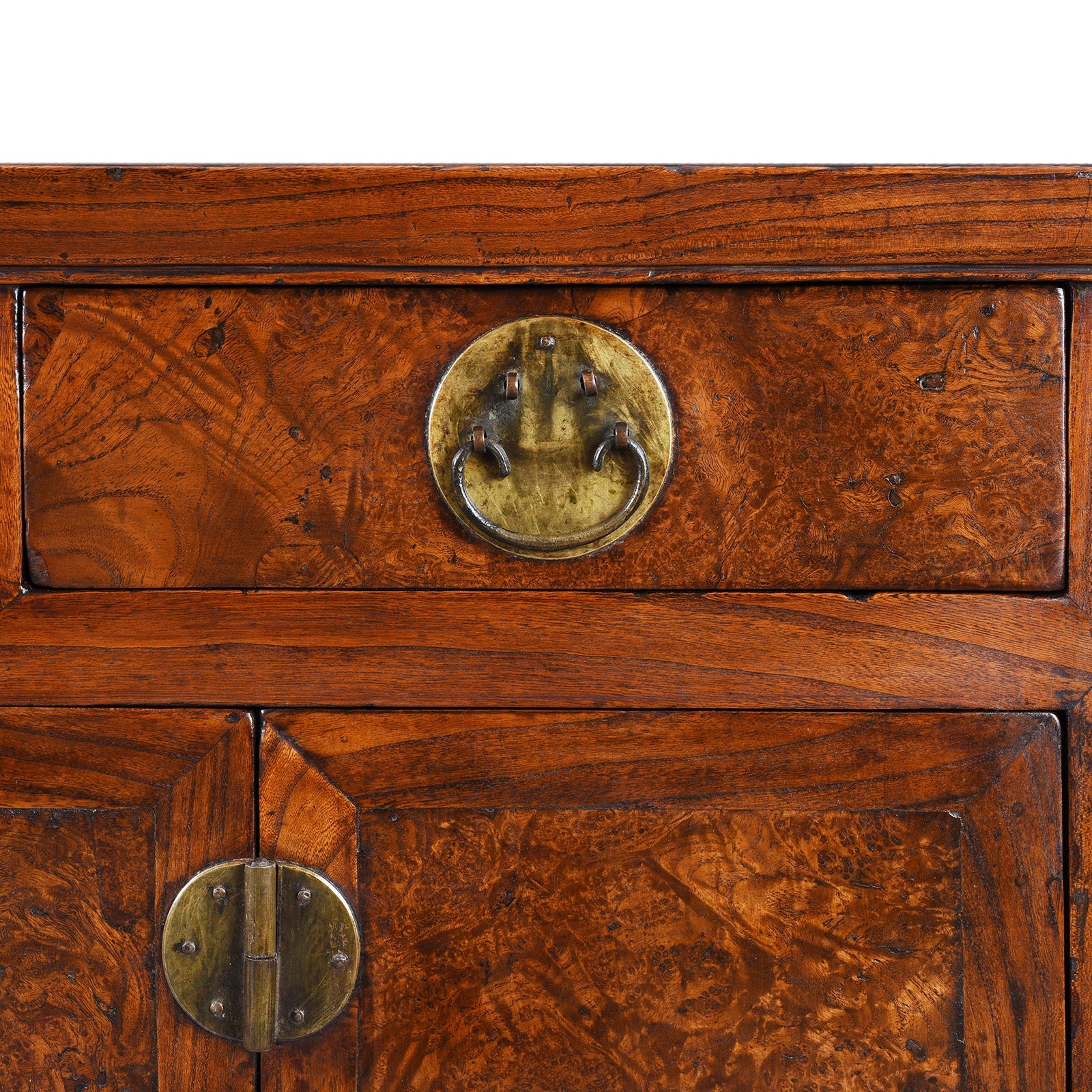 Peking Sideboard Made From Burr Elm - 19th Century